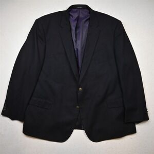 Jean-Paul Germain 54R Navy Blue Gold Button Mens Blazer Suit Jacket Sport Coat